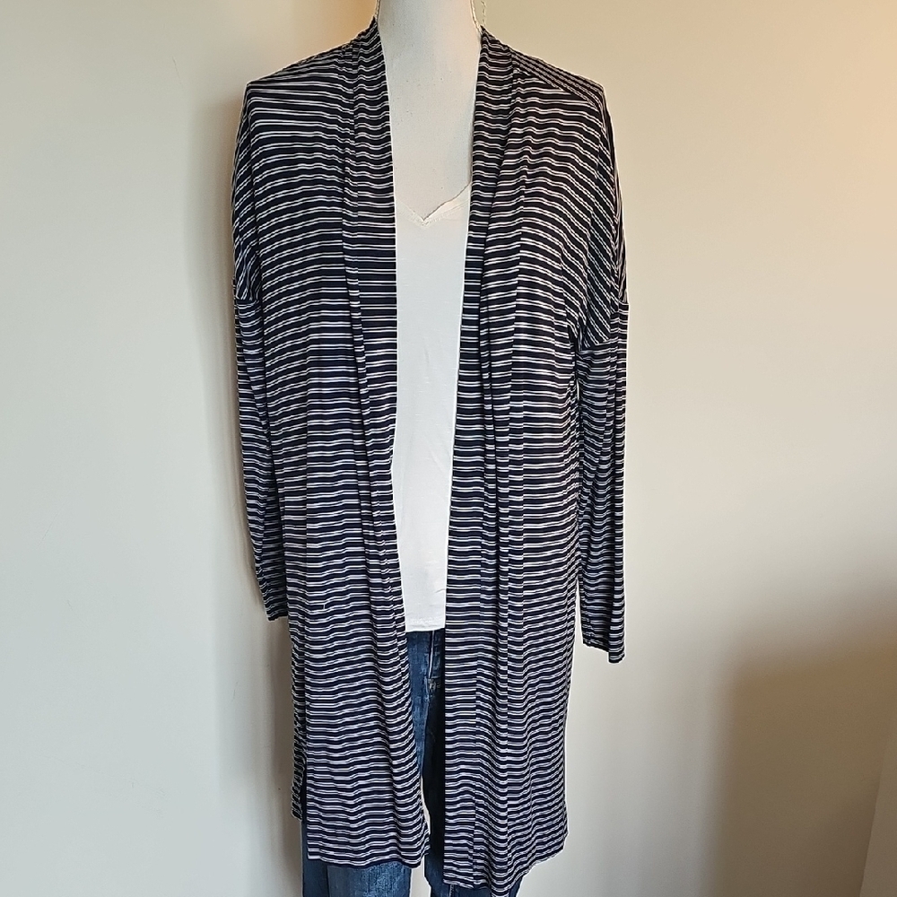 Soma Navy and White Striped Duster